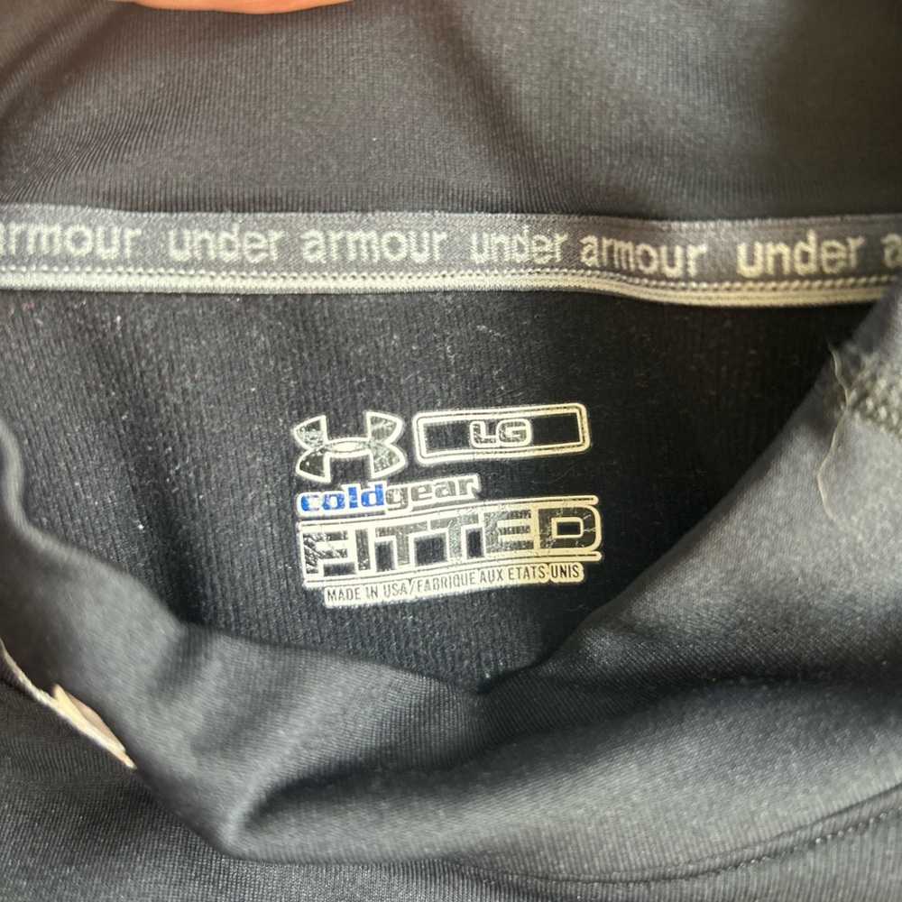 Under Armour  Mock Pullover Base Layer Black Fitted Women’s Size L - Picture 4 of 5